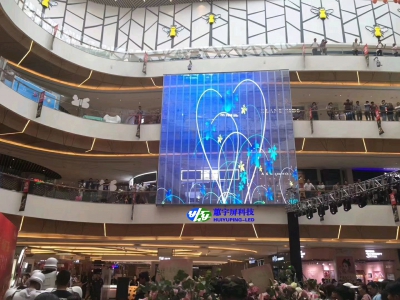 购物中心p3.9LED透明屏